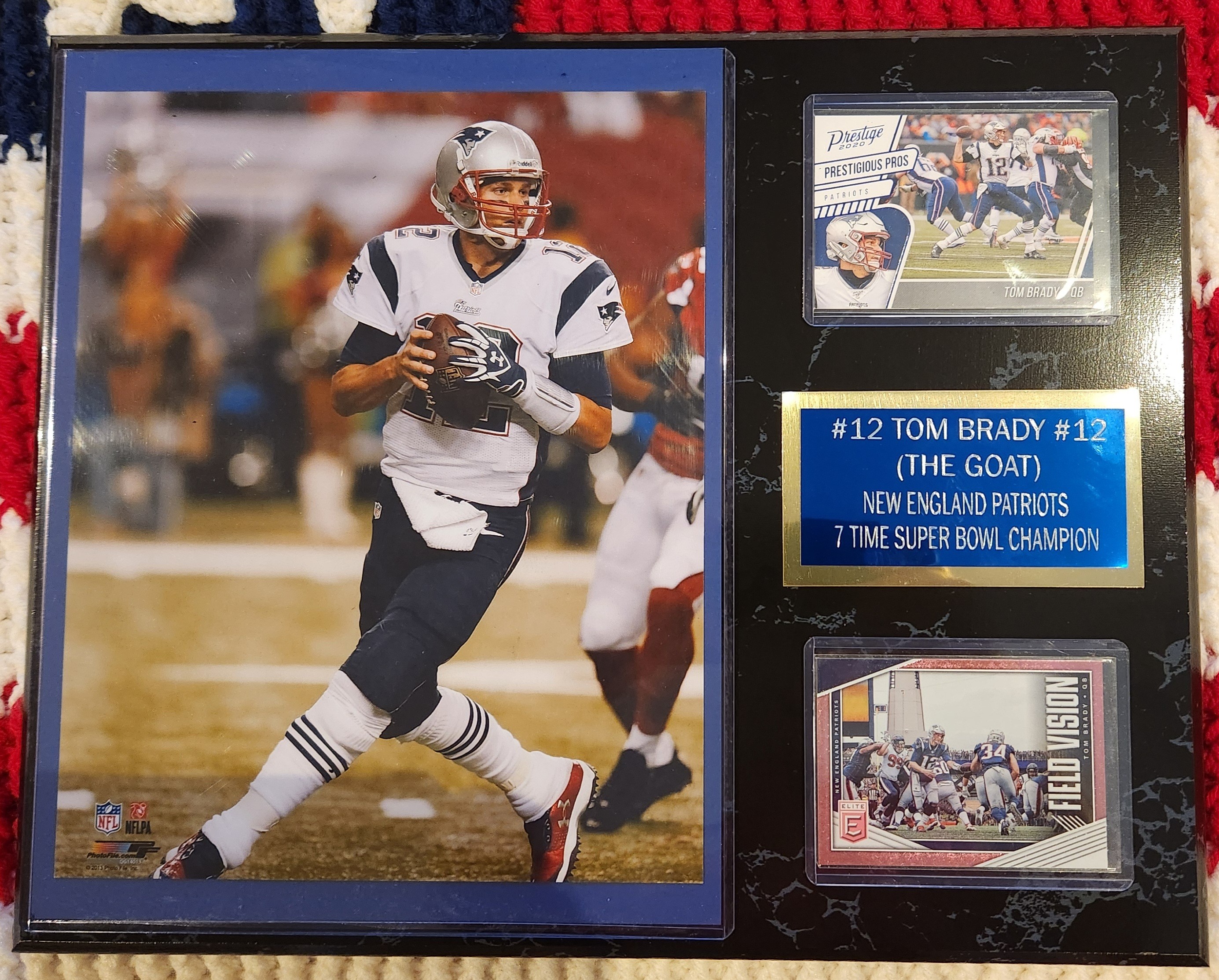 Tom Brady #12 Sports Plaque