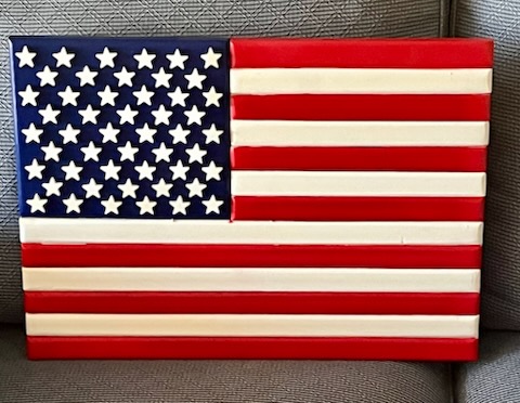 (P07) Patriotic American Flag Wall Art